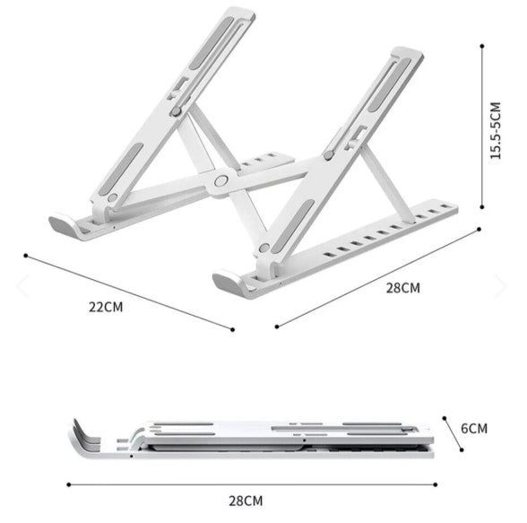 SOPORTE LAPTOP PLEGABLE BLANCO